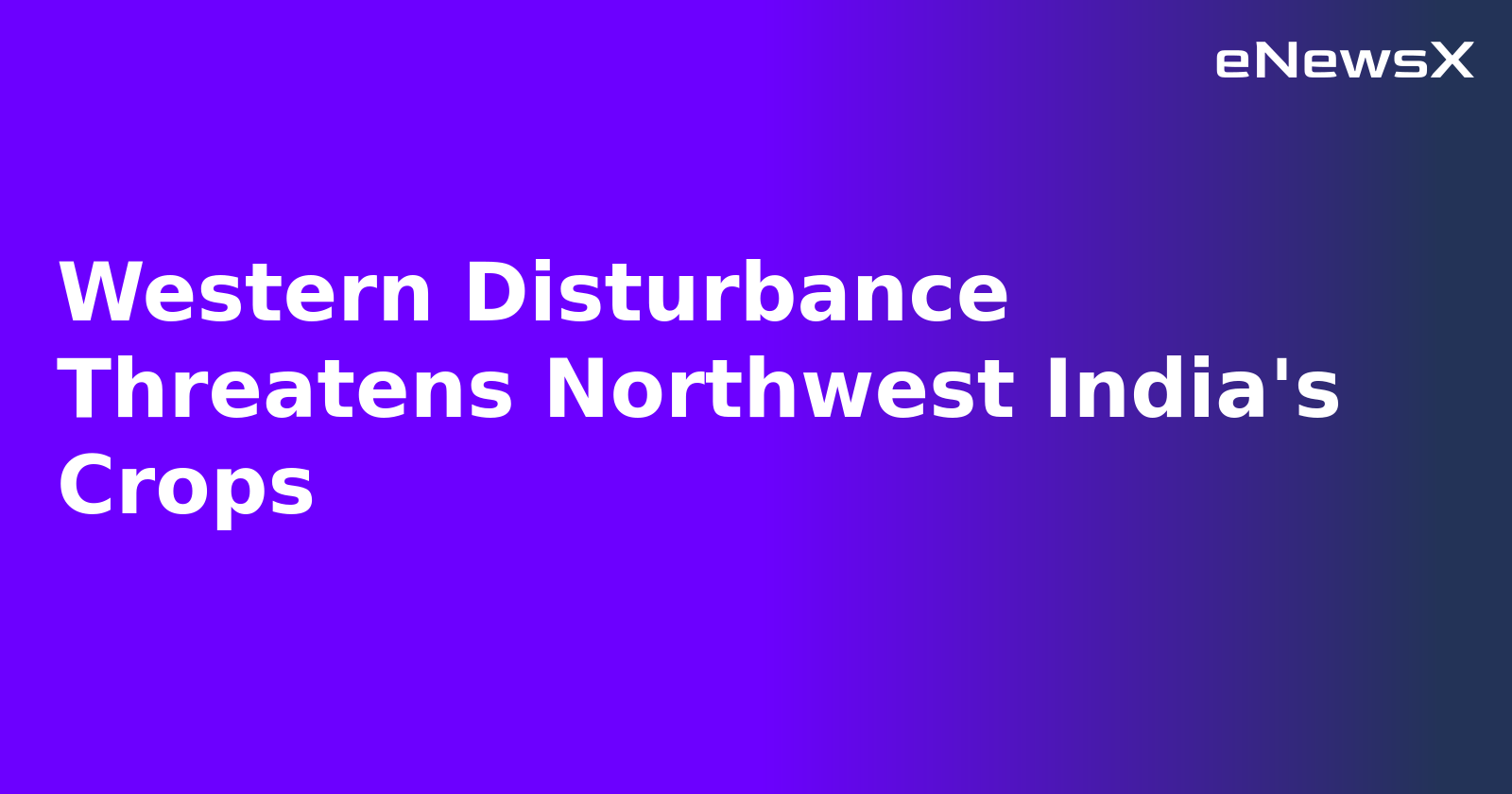 Western Disturbance Threatens Northwest India's Crops.webp