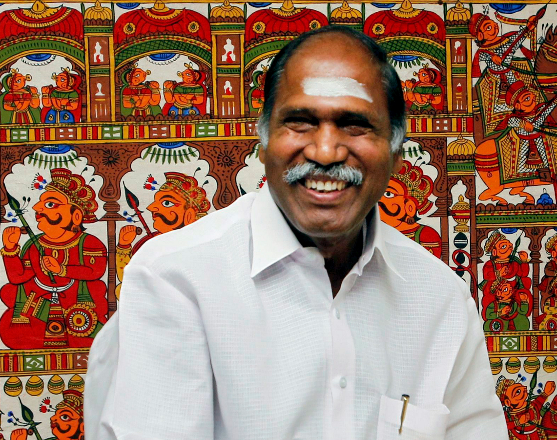 CM Rangasamy Campaigns for Fifth Term in Puducherry