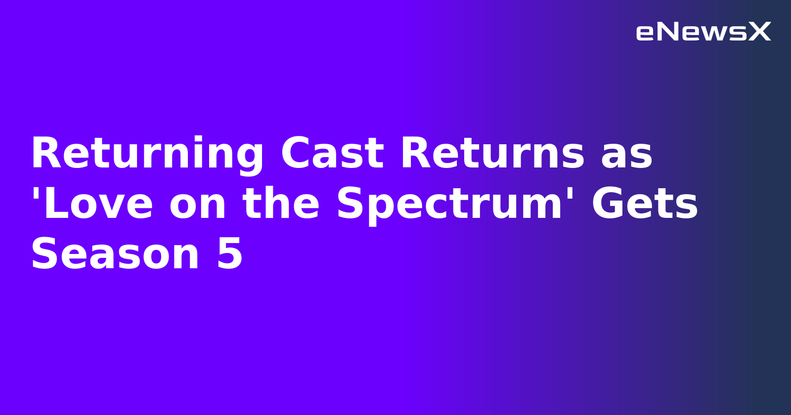 Returning Cast Returns as 'Love on the Spectrum' Gets Season 5.webp Returning Cast Returns as 'Love on the Spectrum' Gets Season 5.webp