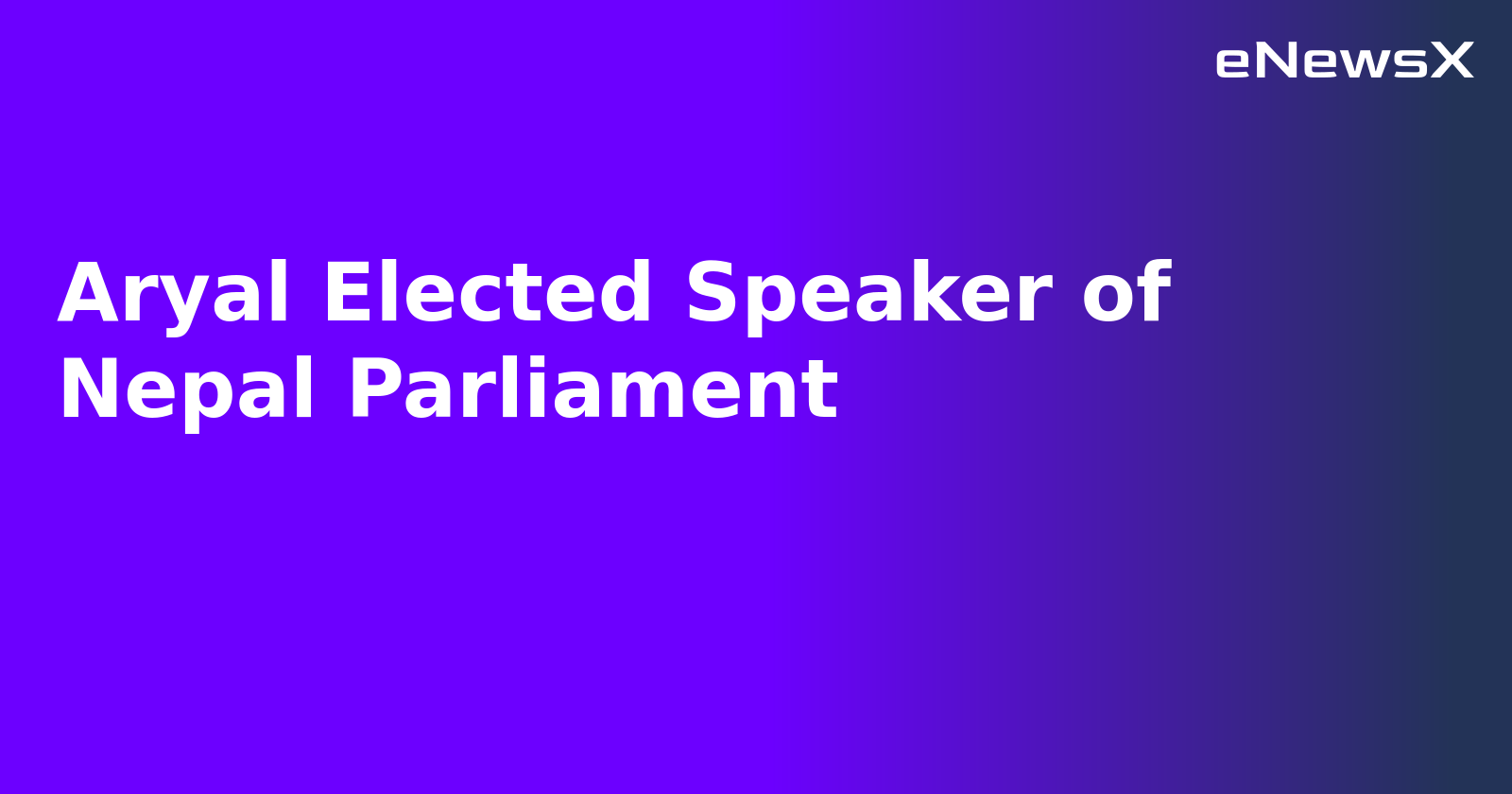 Aryal Elected Speaker of Nepal Parliament.webp