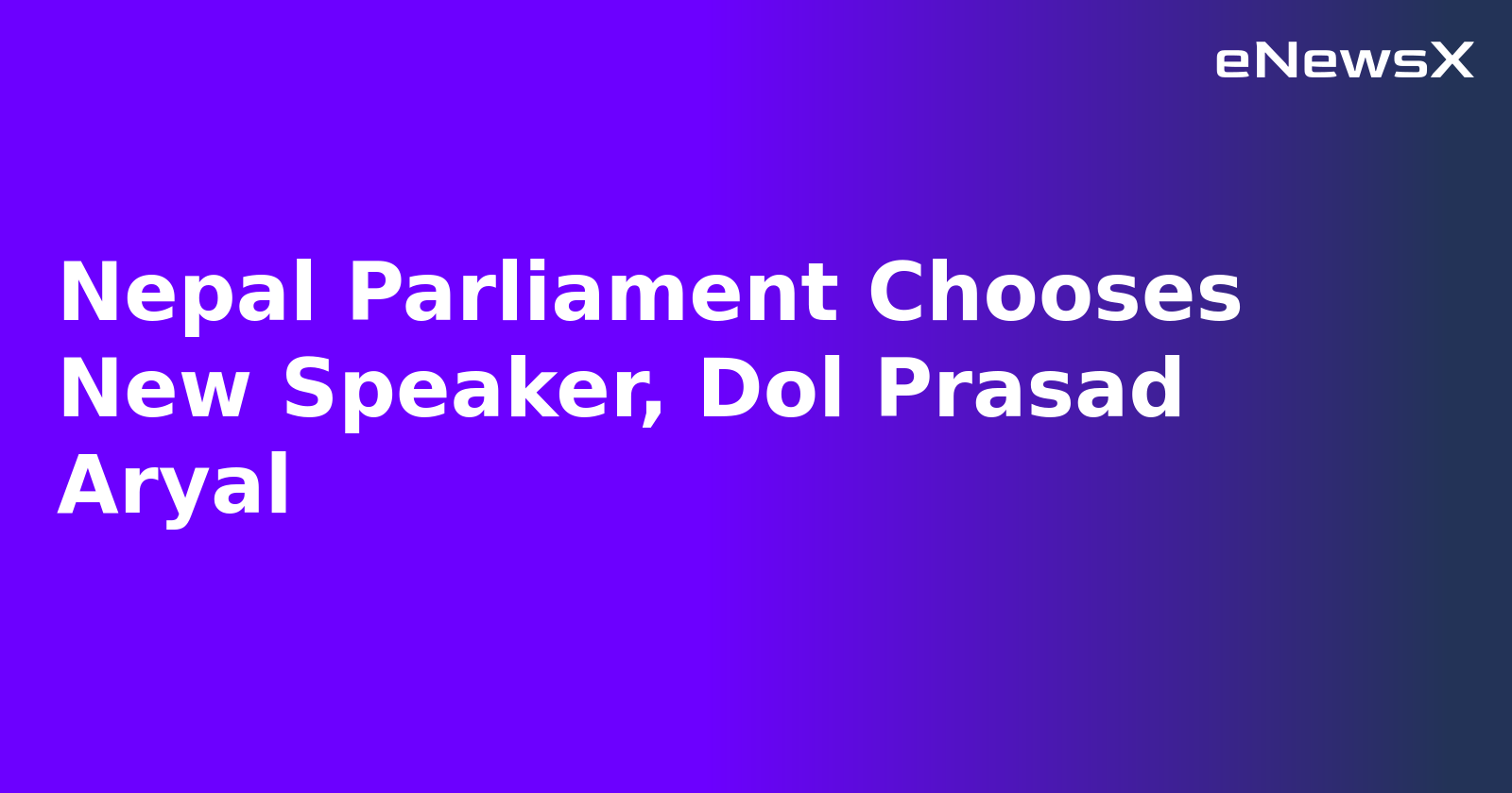 Nepal Parliament Chooses New Speaker, Dol Prasad Aryal.webp