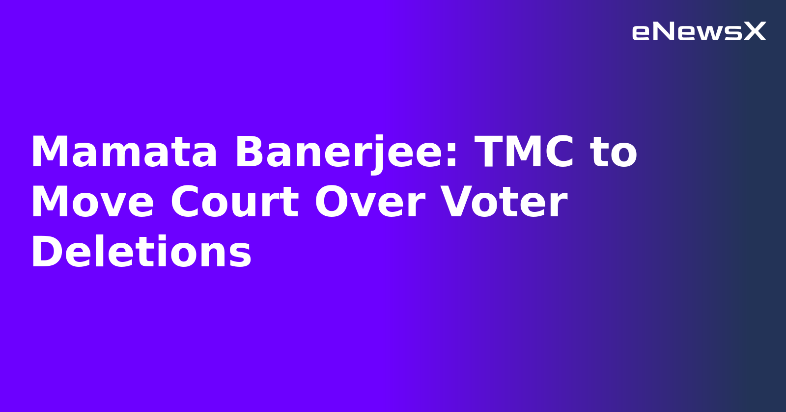 Mamata Banerjee: TMC to Move Court Over Voter Deletions.webp