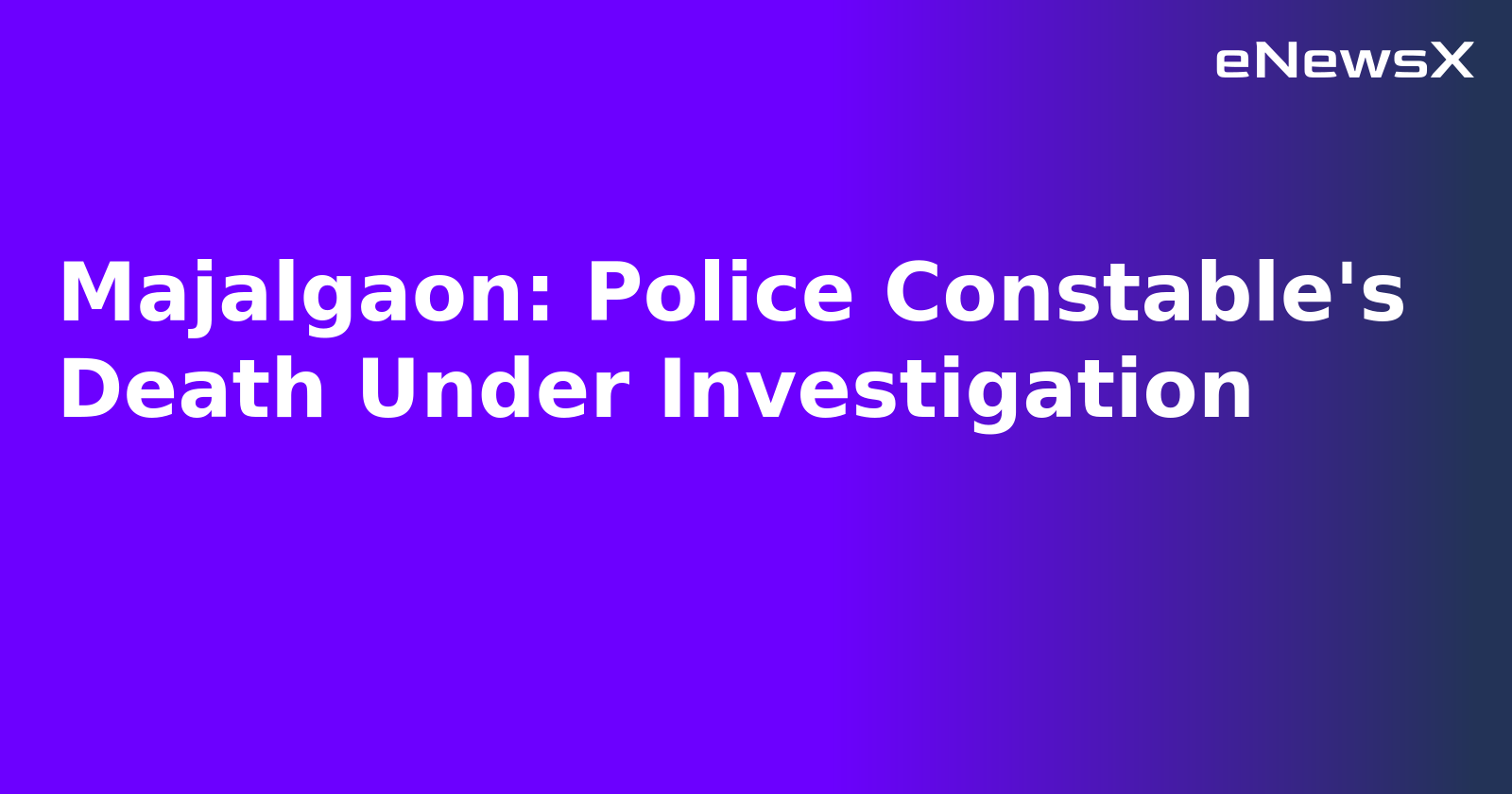 Majalgaon: Police Constable's Death Under Investigation.webp