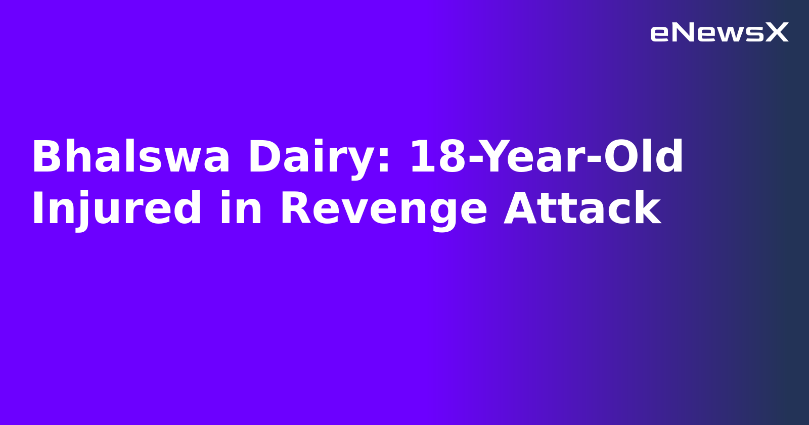 Bhalswa Dairy: 18-Year-Old Injured in Revenge Attack.webp