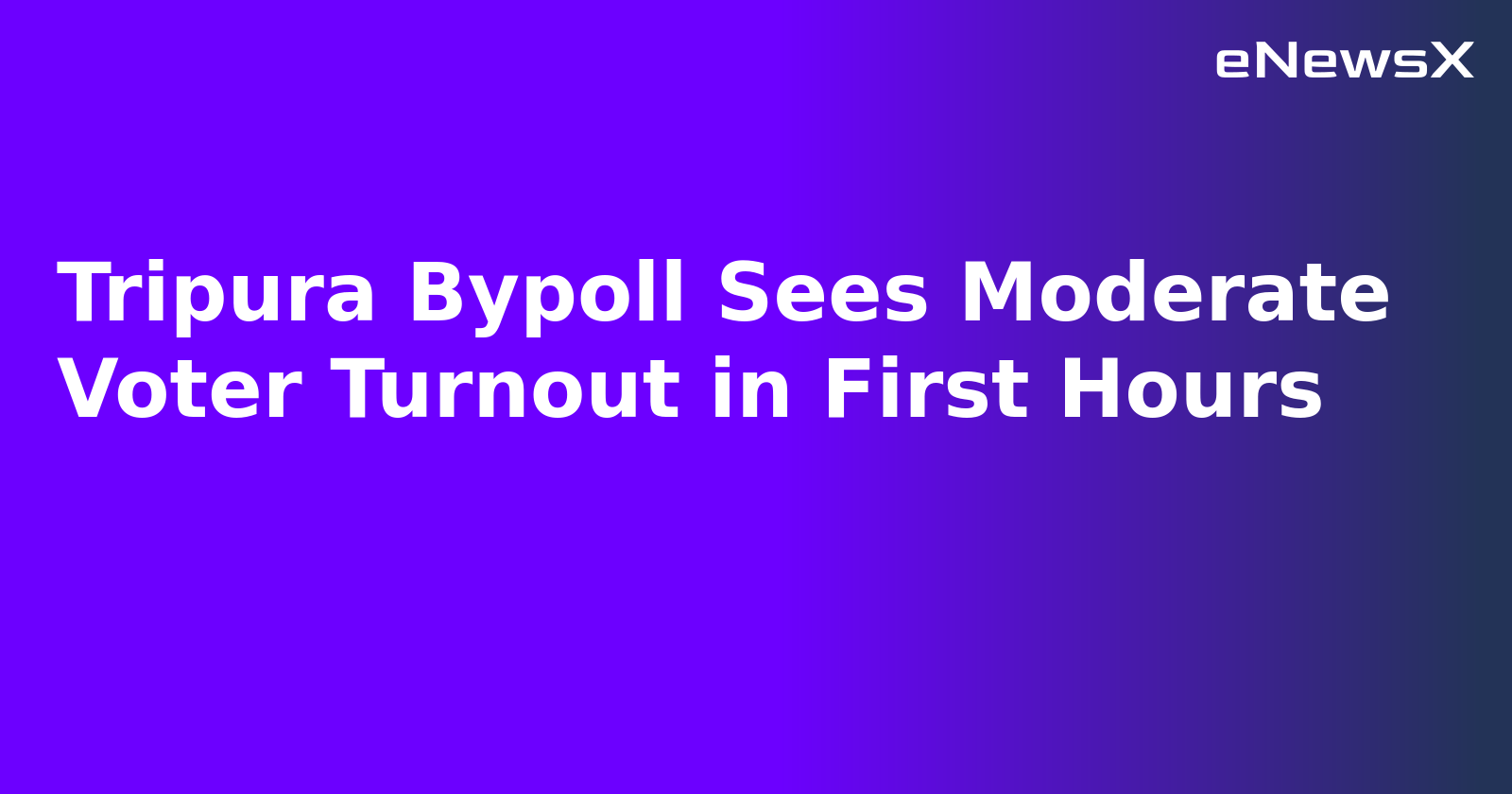 Tripura Bypoll Sees Moderate Voter Turnout in First Hours.webp
