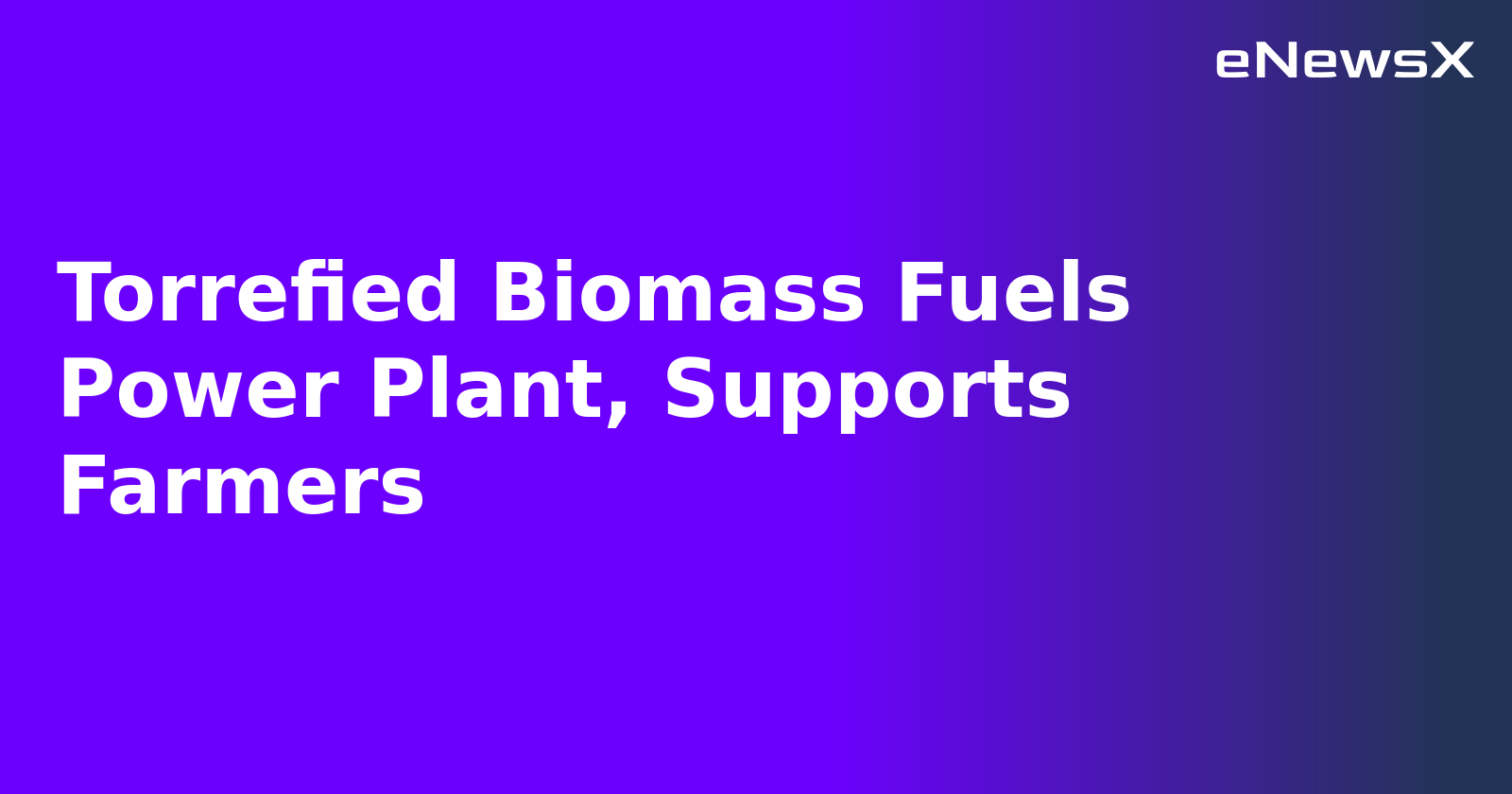 Torrefied Biomass Fuels Power Plant, Supports Farmers.webp Torrefied Biomass Fuels Power Plant, Supports Farmers.webp