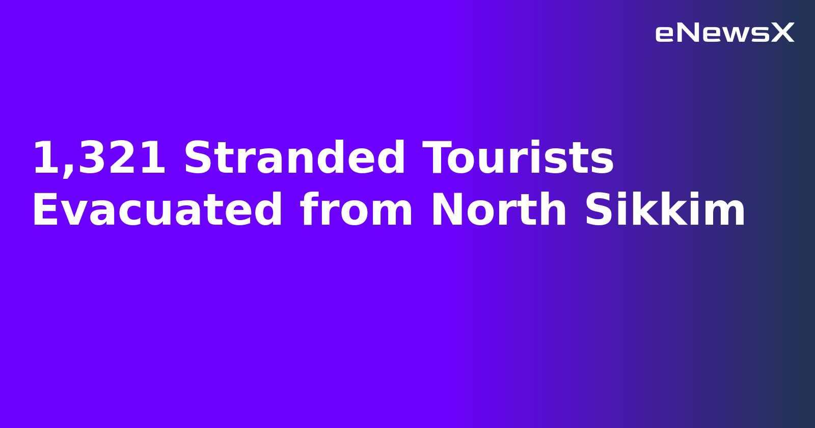 1,321 Stranded Tourists Evacuated from North Sikkim.webp