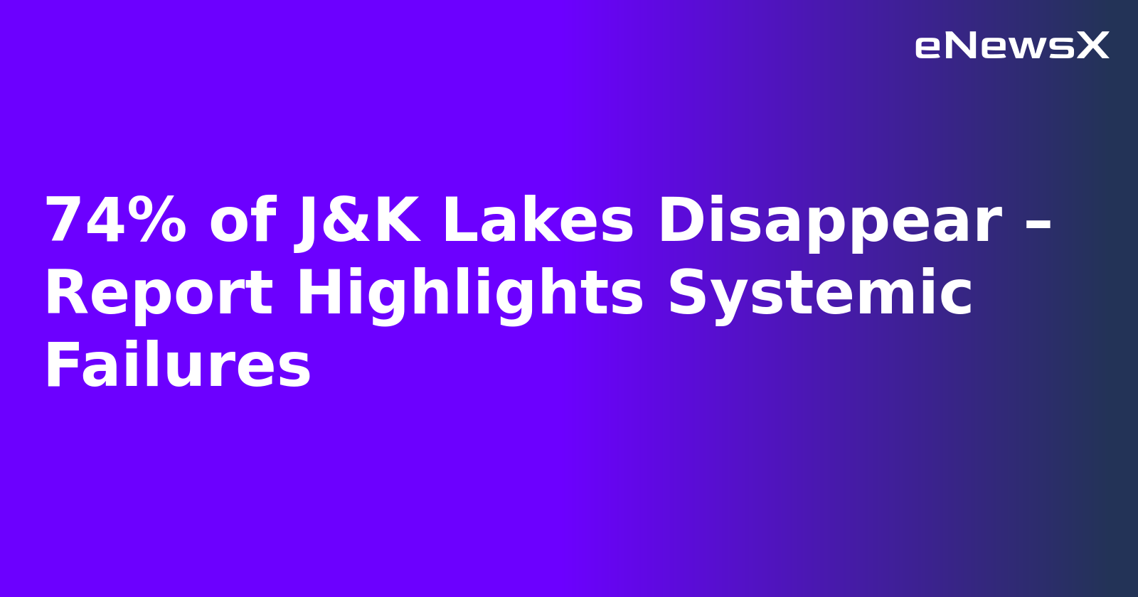 74% of J&K Lakes Disappear – Report Highlights Systemic Failures.webp