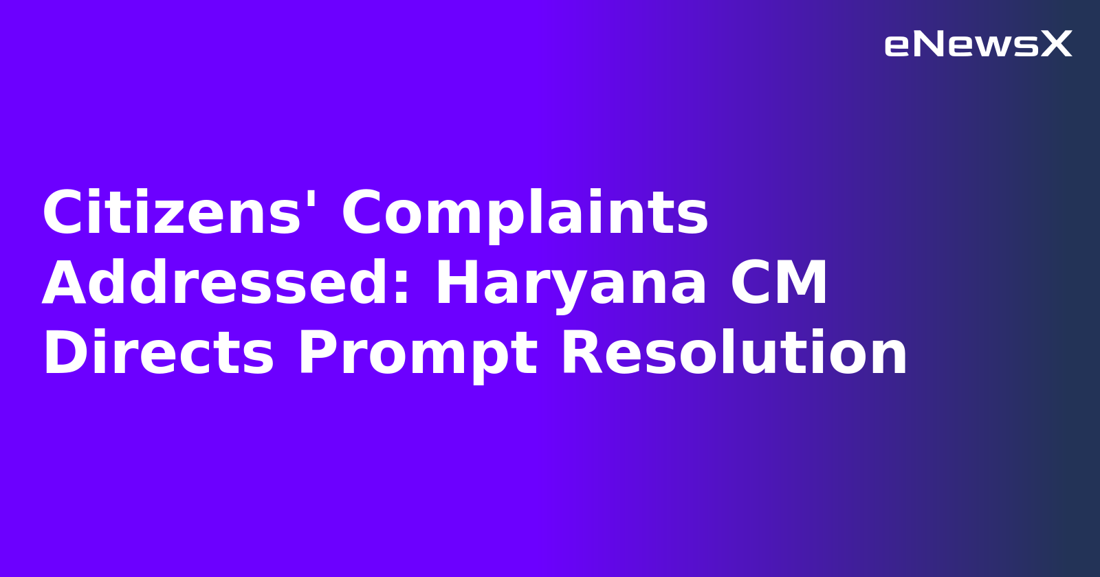 Citizens' Complaints Addressed: Haryana CM Directs Prompt Resolution.webp Citizens' Complaints Addressed: Haryana CM Directs Prompt Resolution.webp