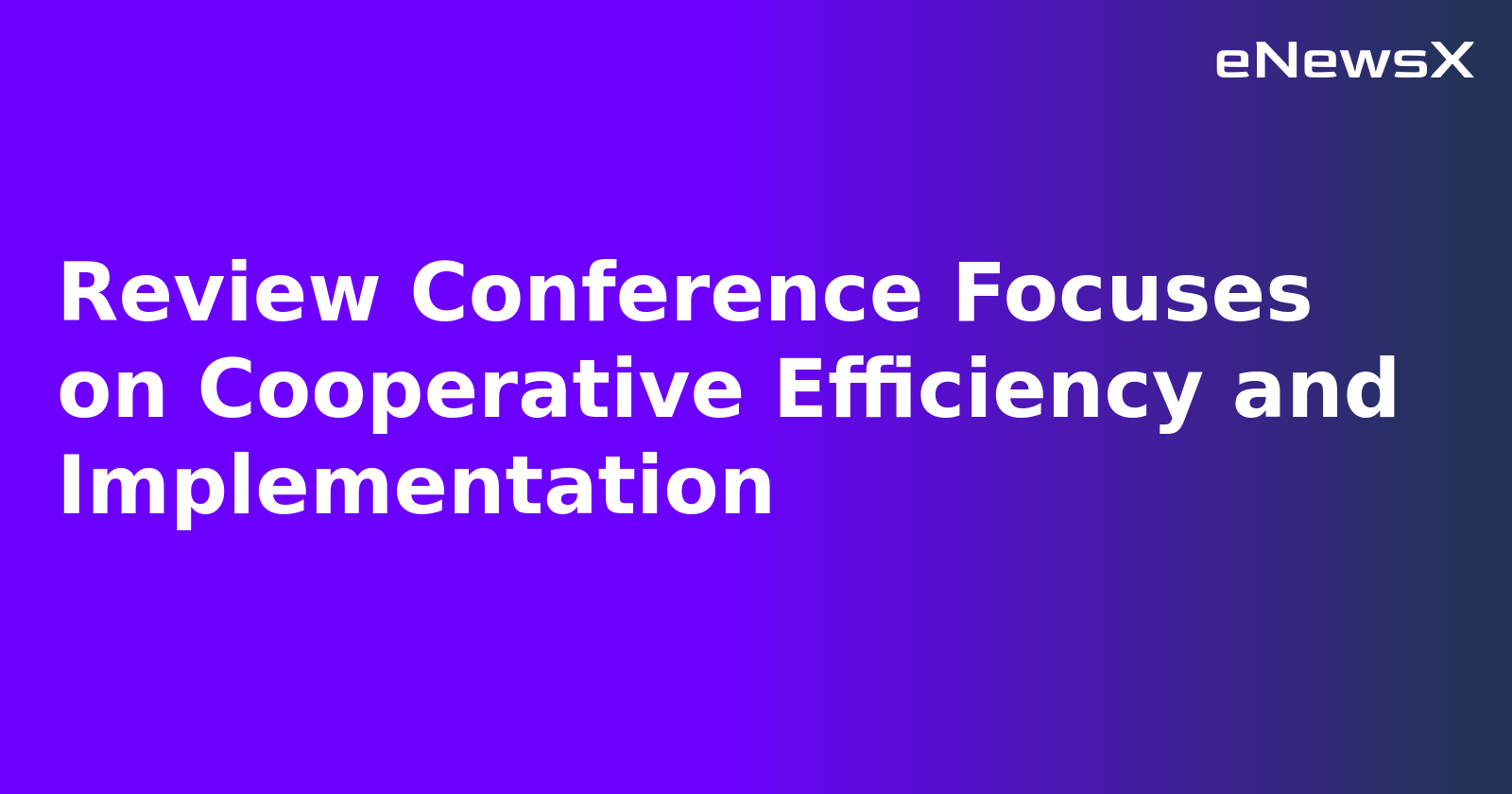 Review Conference Focuses on Cooperative Efficiency and Implementation.webp