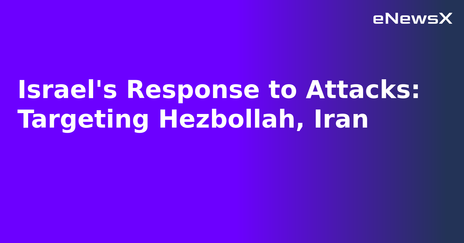 Israel's Response to Attacks: Targeting Hezbollah, Iran.webp