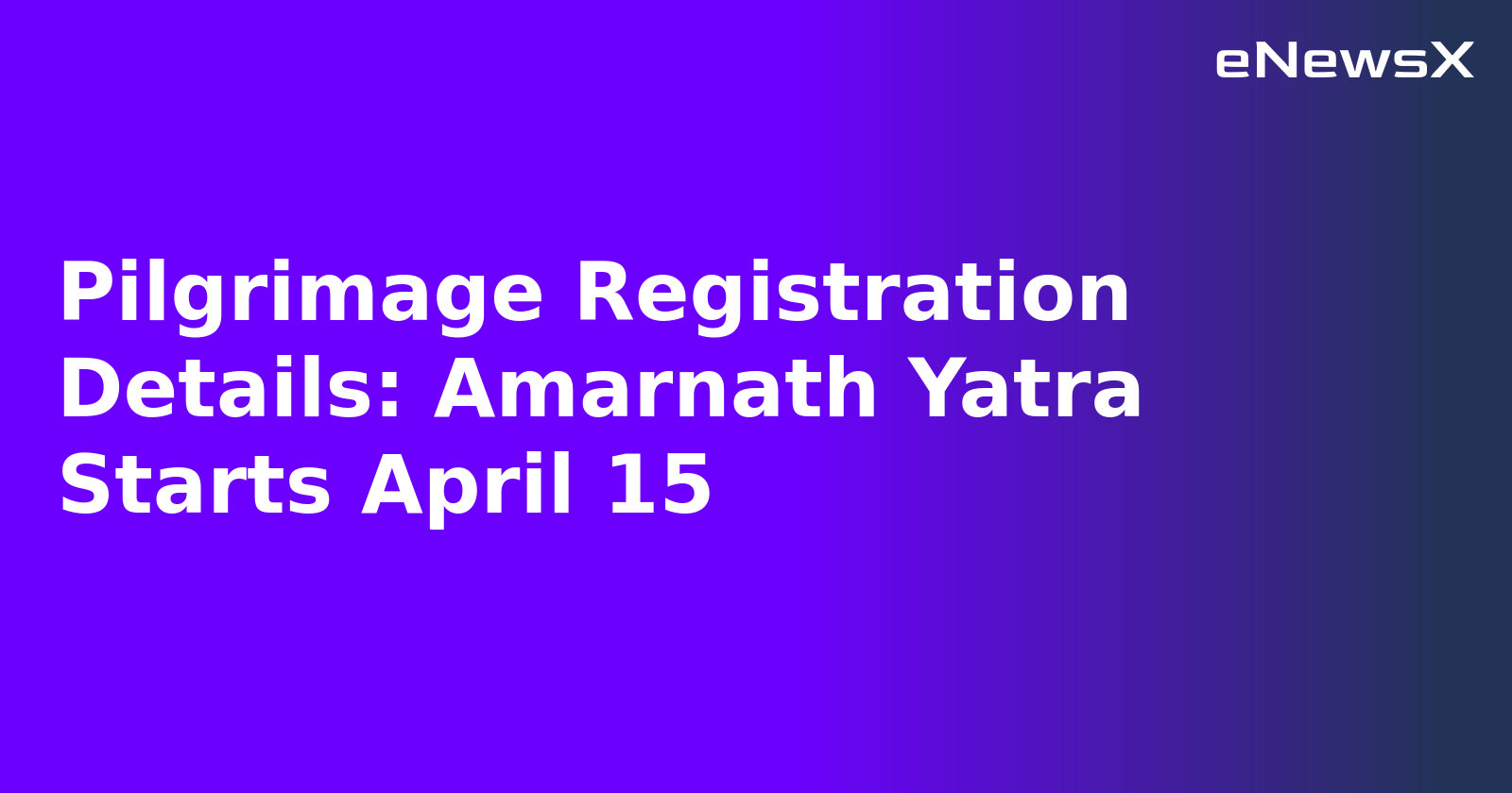 Pilgrimage Registration Details: Amarnath Yatra Starts April 15.webp