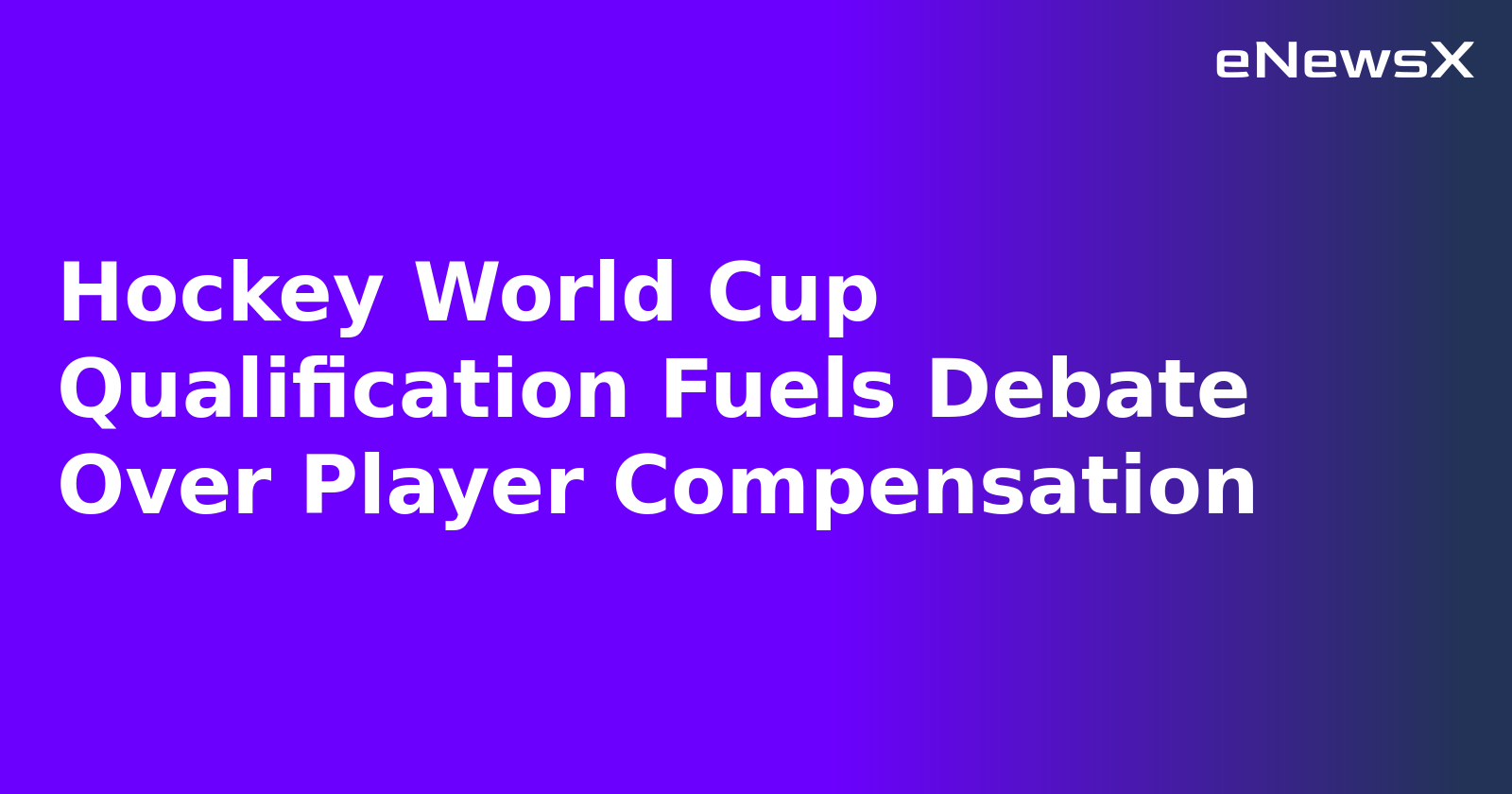 Hockey World Cup Qualification Fuels Debate Over Player Compensation.webp