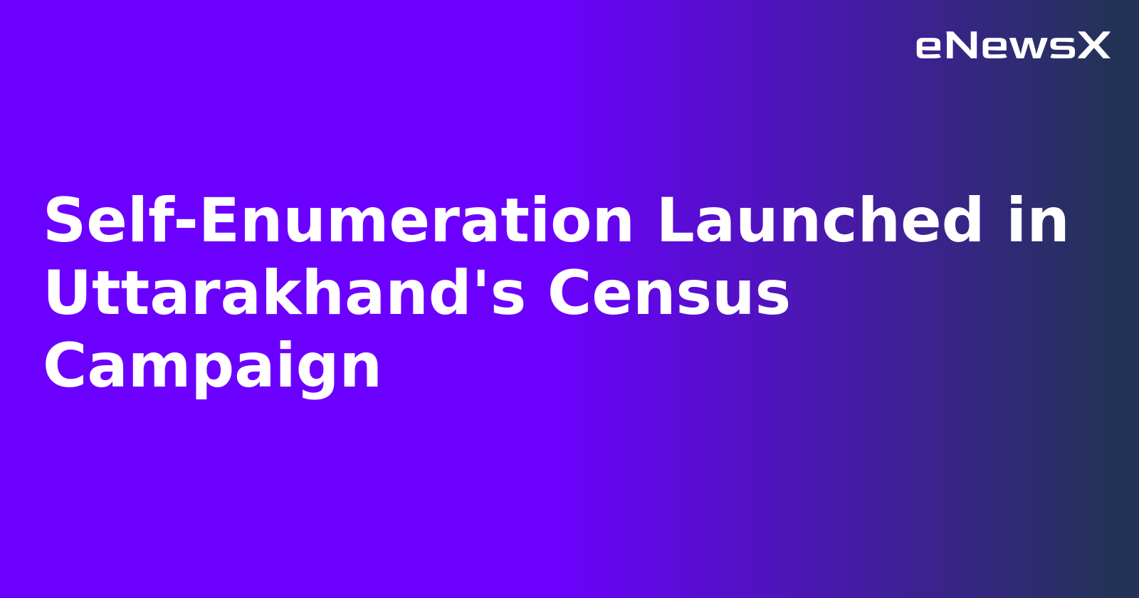 Self-Enumeration Launched in Uttarakhand's Census Campaign.webp