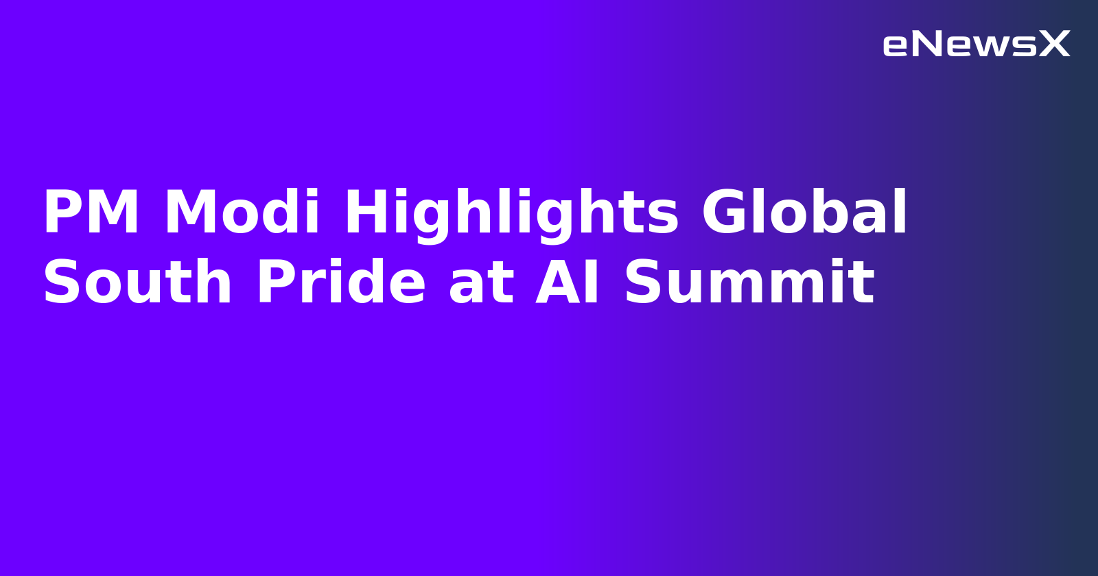 PM Modi Highlights Global South Pride at AI Summit
