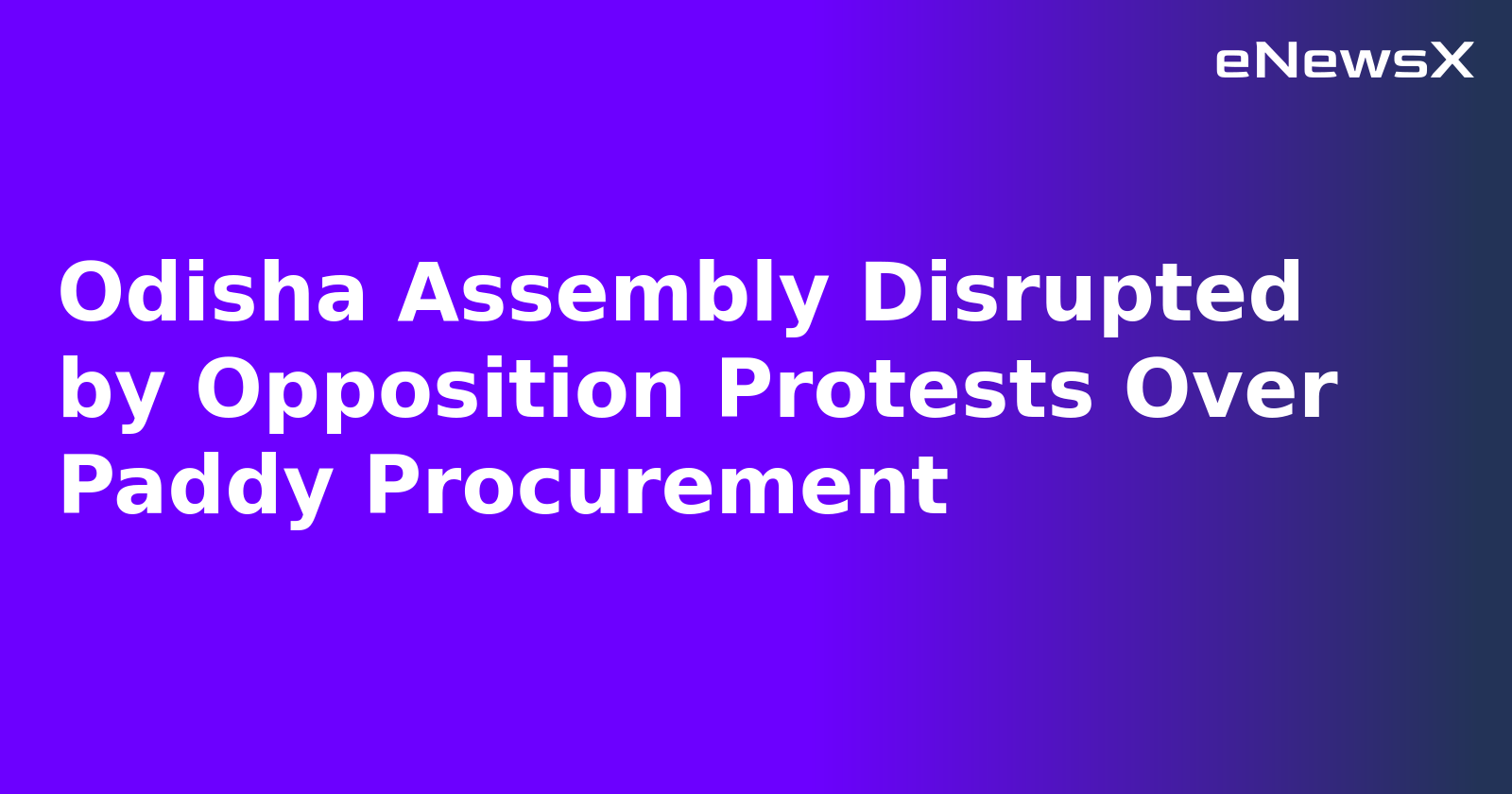 Odisha Assembly Disrupted by Opposition Protests Over Paddy Procurement.webp Odisha Assembly Disrupted by Opposition Protests Over Paddy Procurement.webp