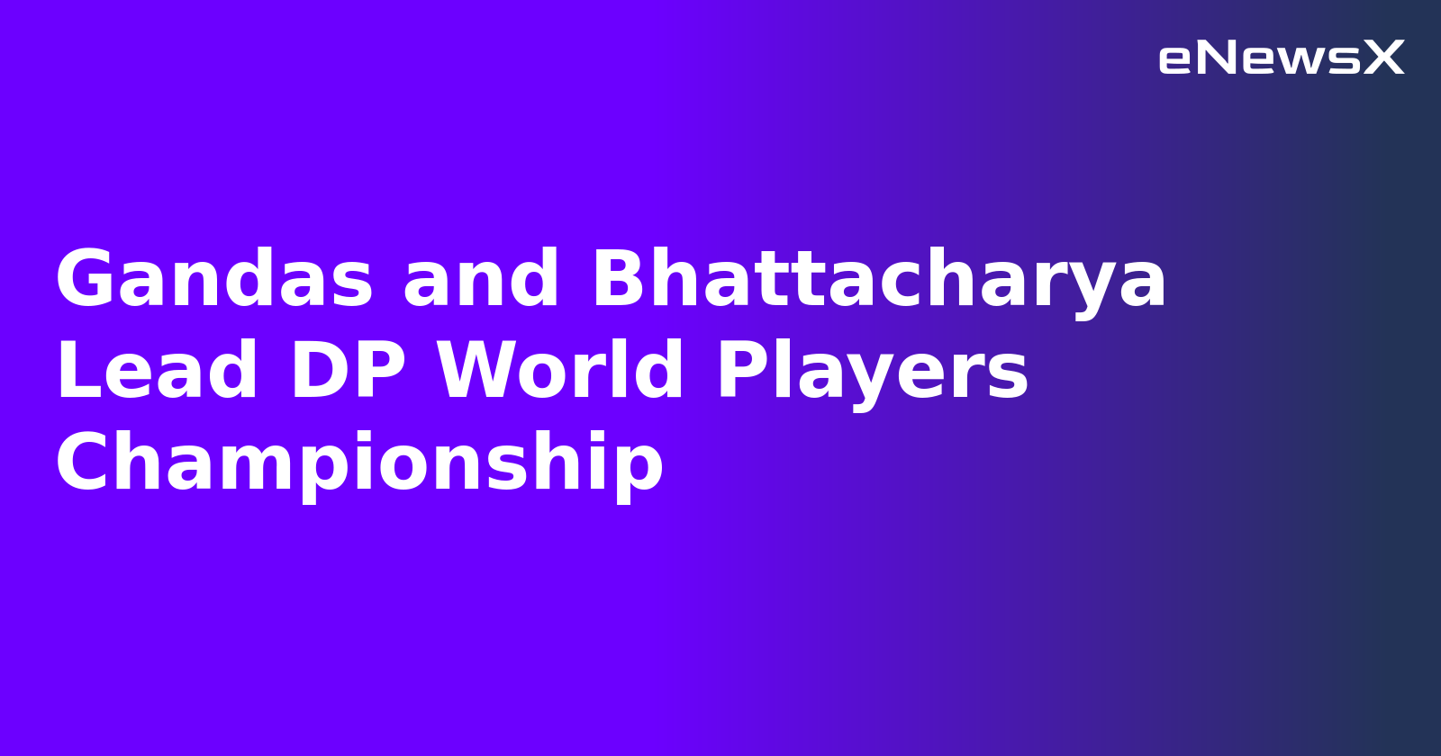 Gandas and Bhattacharya Lead DP World Players Championship.webp