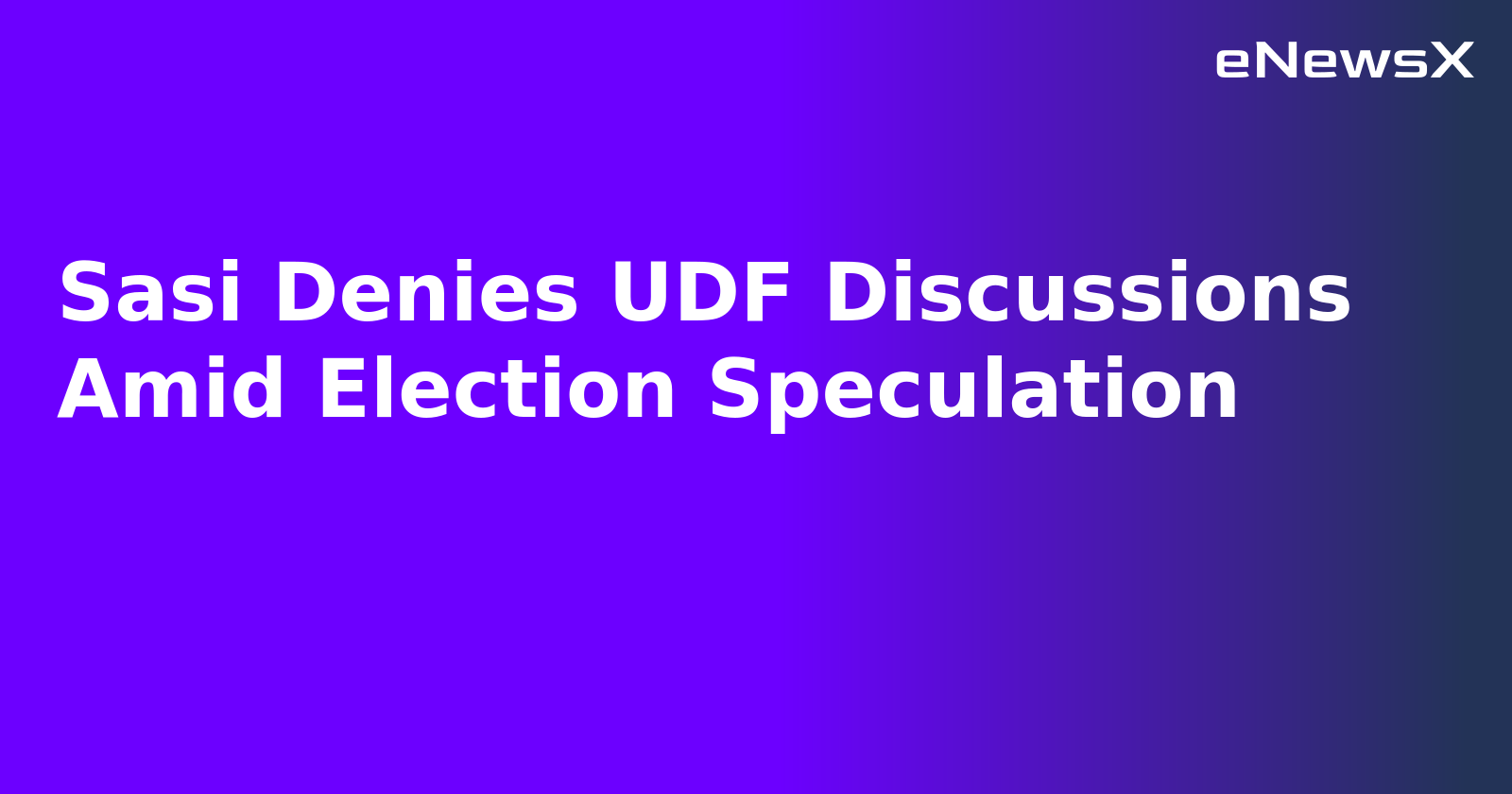 Sasi Denies UDF Discussions Amid Election Speculation