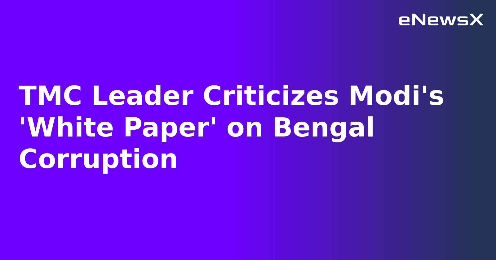 TMC Leader Criticizes Modi's 'White Paper' on Bengal Corruption.webp
