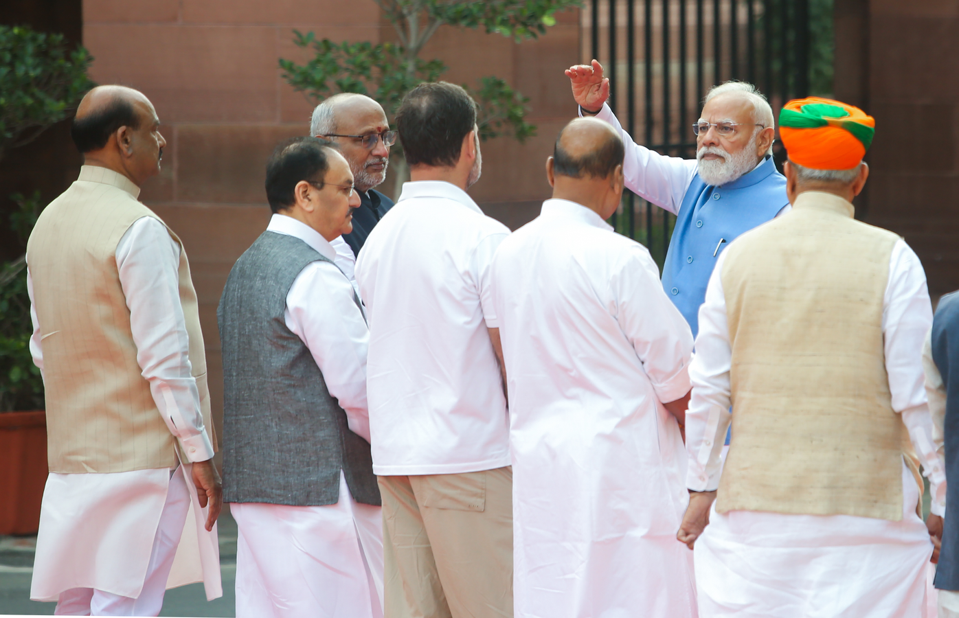 Modi and Gandhi Share Brief, Cordial Exchange in Parliament.webp
