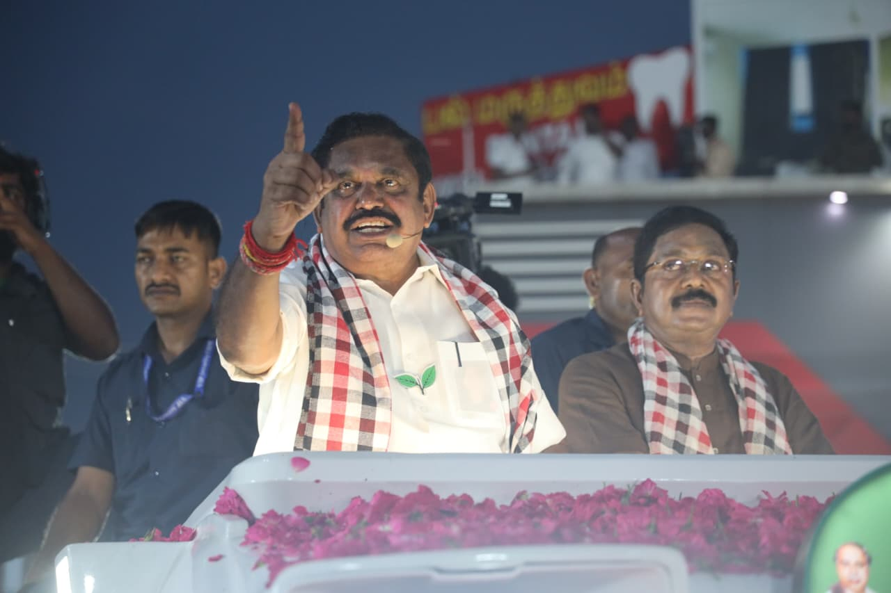 Palaniswami Defends AIADMK's Record in Thanjavur