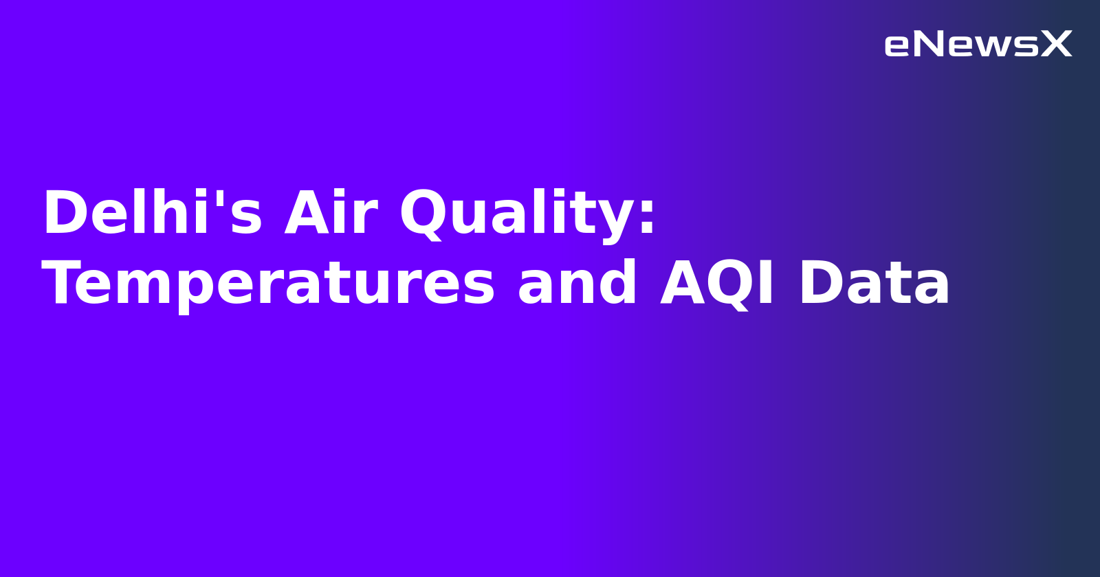 Delhi's Air Quality: Temperatures and AQI Data