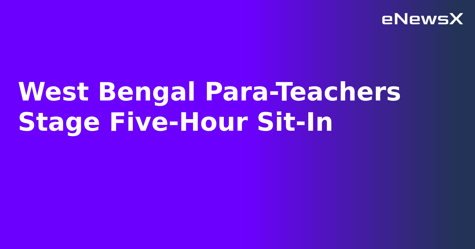 West Bengal Para-Teachers Stage Five-Hour Sit-In.webp