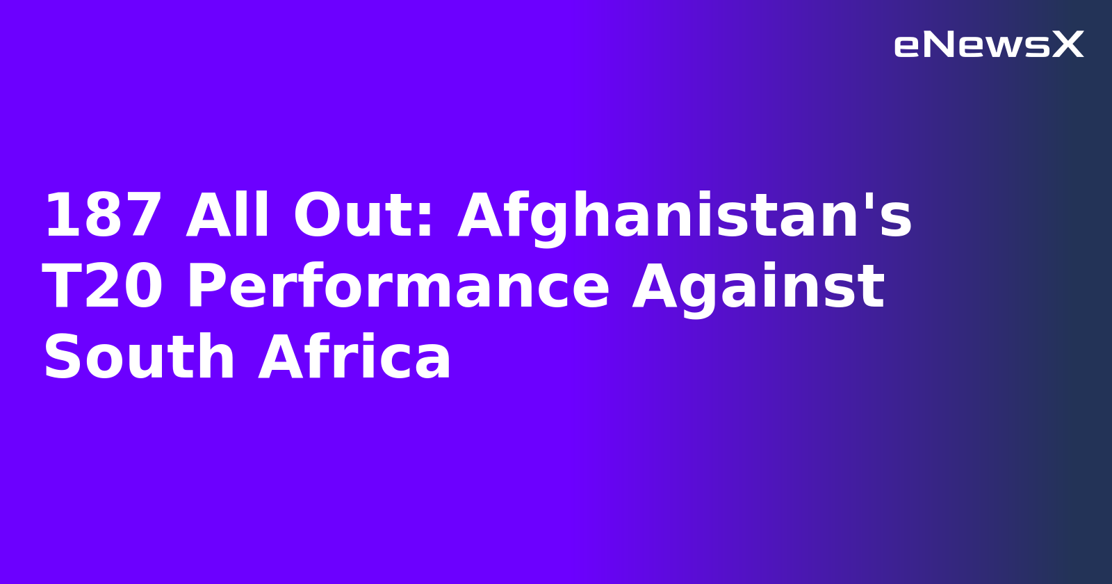 187 All Out: Afghanistan's T20 Performance Against South Africa.webp