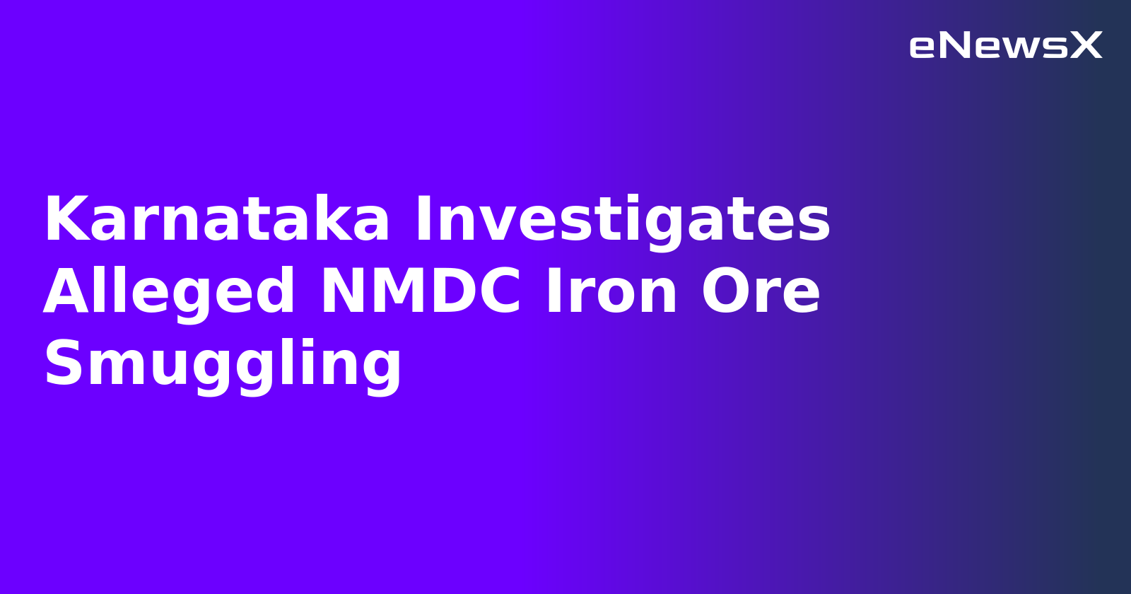 Karnataka Investigates Alleged NMDC Iron Ore Smuggling.webp