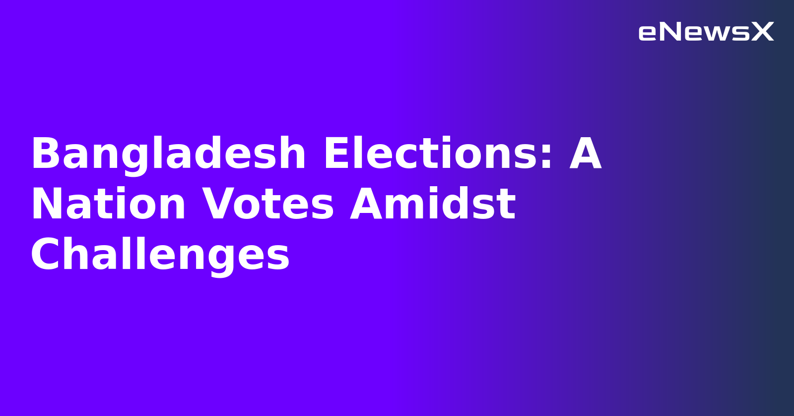 Bangladesh Elections: A Nation Votes Amidst Challenges