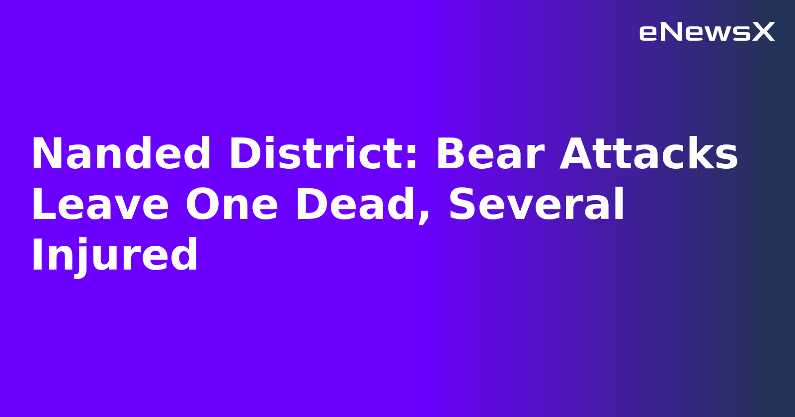 Nanded District: Bear Attacks Leave One Dead, Several Injured.webp