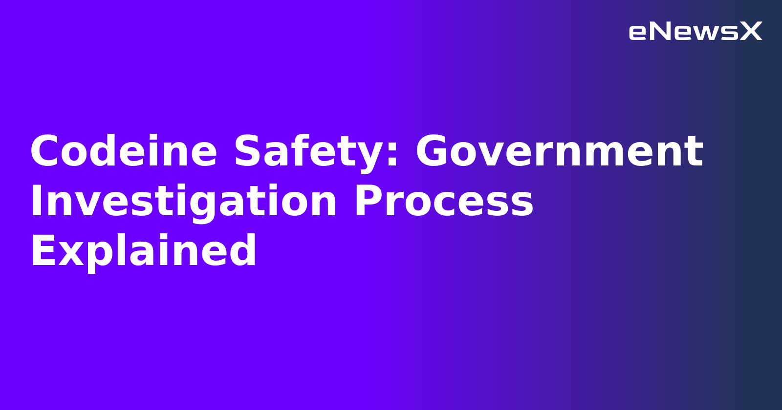 Codeine Safety: Government Investigation Process Explained.webp