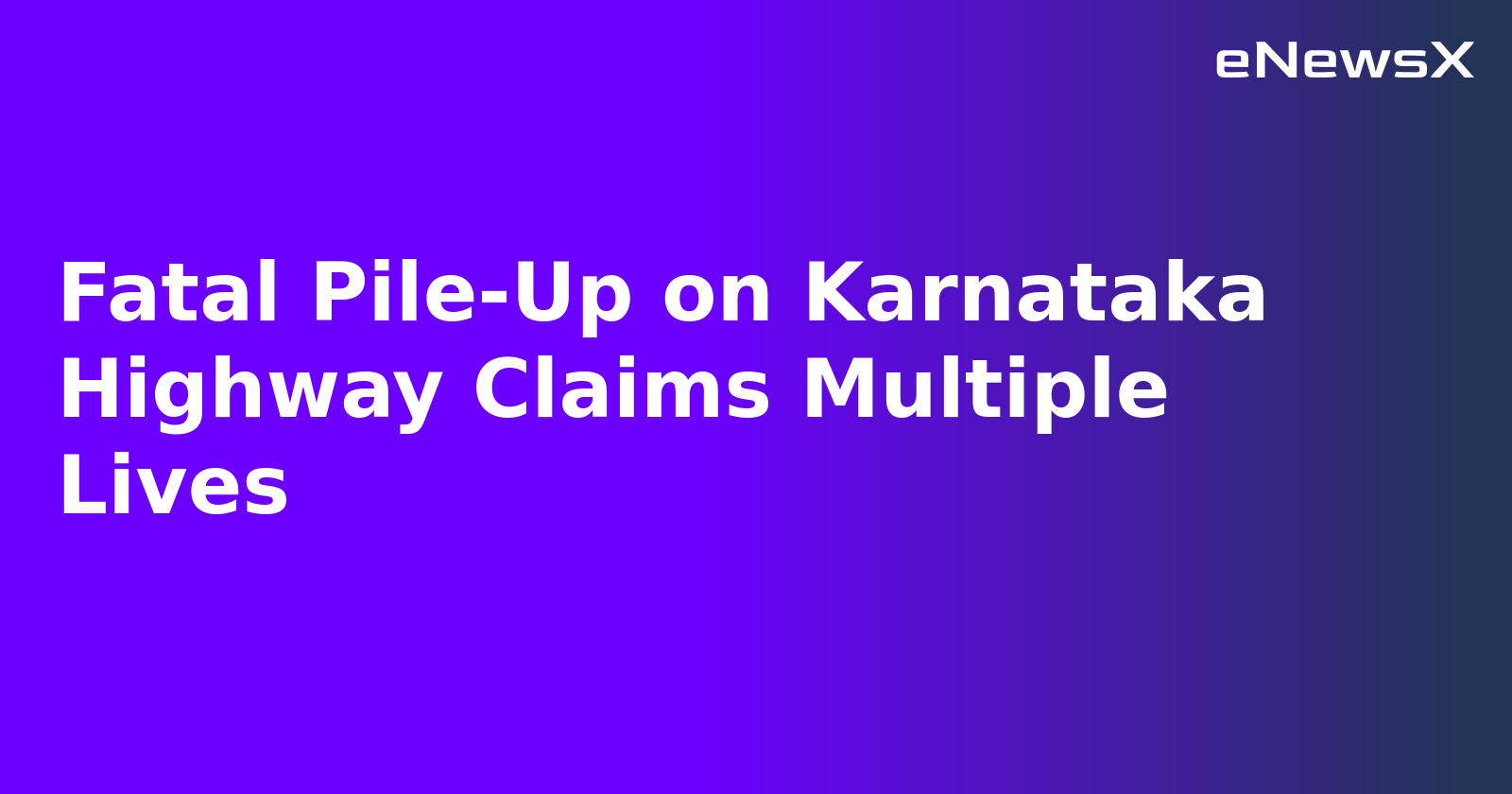 Fatal Pile-Up on Karnataka Highway Claims Multiple Lives.webp