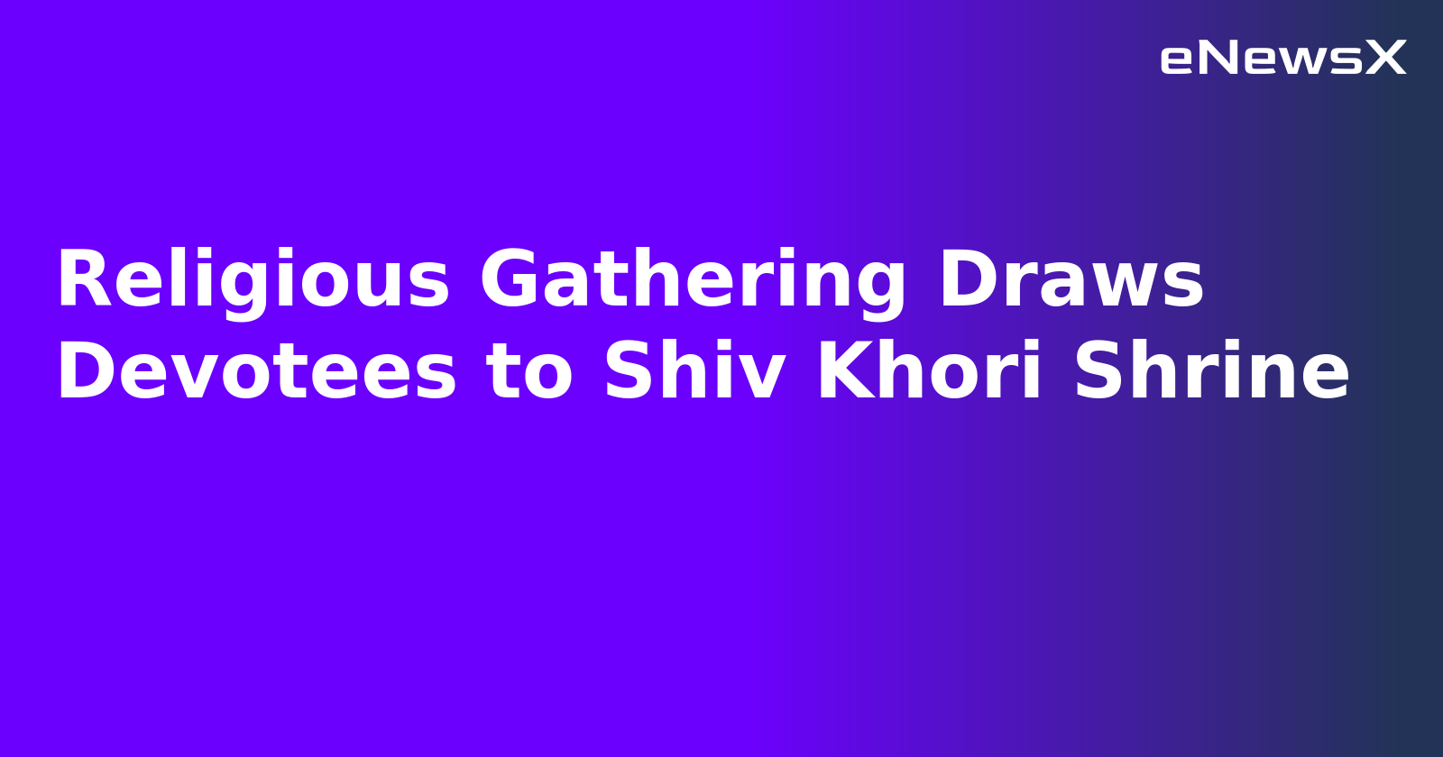 Religious Gathering Draws Devotees to Shiv Khori Shrine.webp