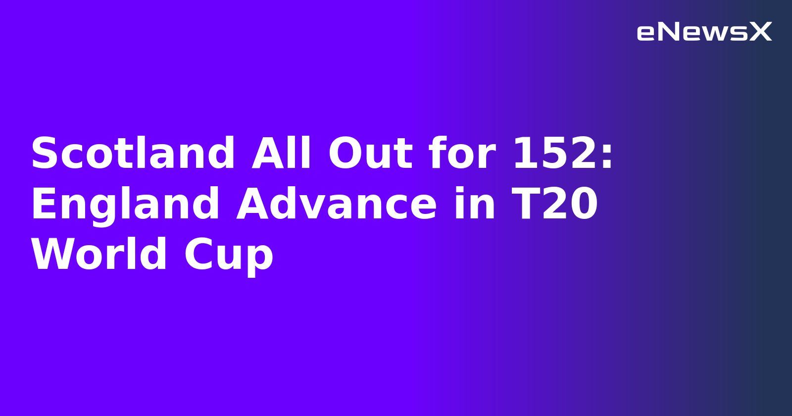Scotland All Out for 152: England Advance in T20 World Cup.webp
