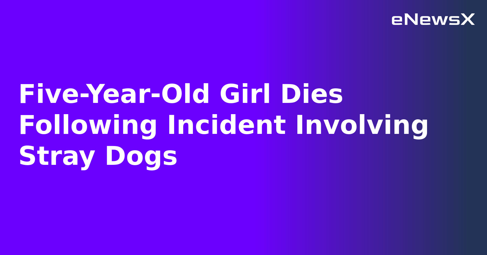 Five-Year-Old Girl Dies Following Incident Involving Stray Dogs.webp