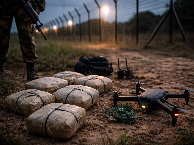 Drone-Assisted Drug Smuggling Attempt Foiled Along International Border.webp