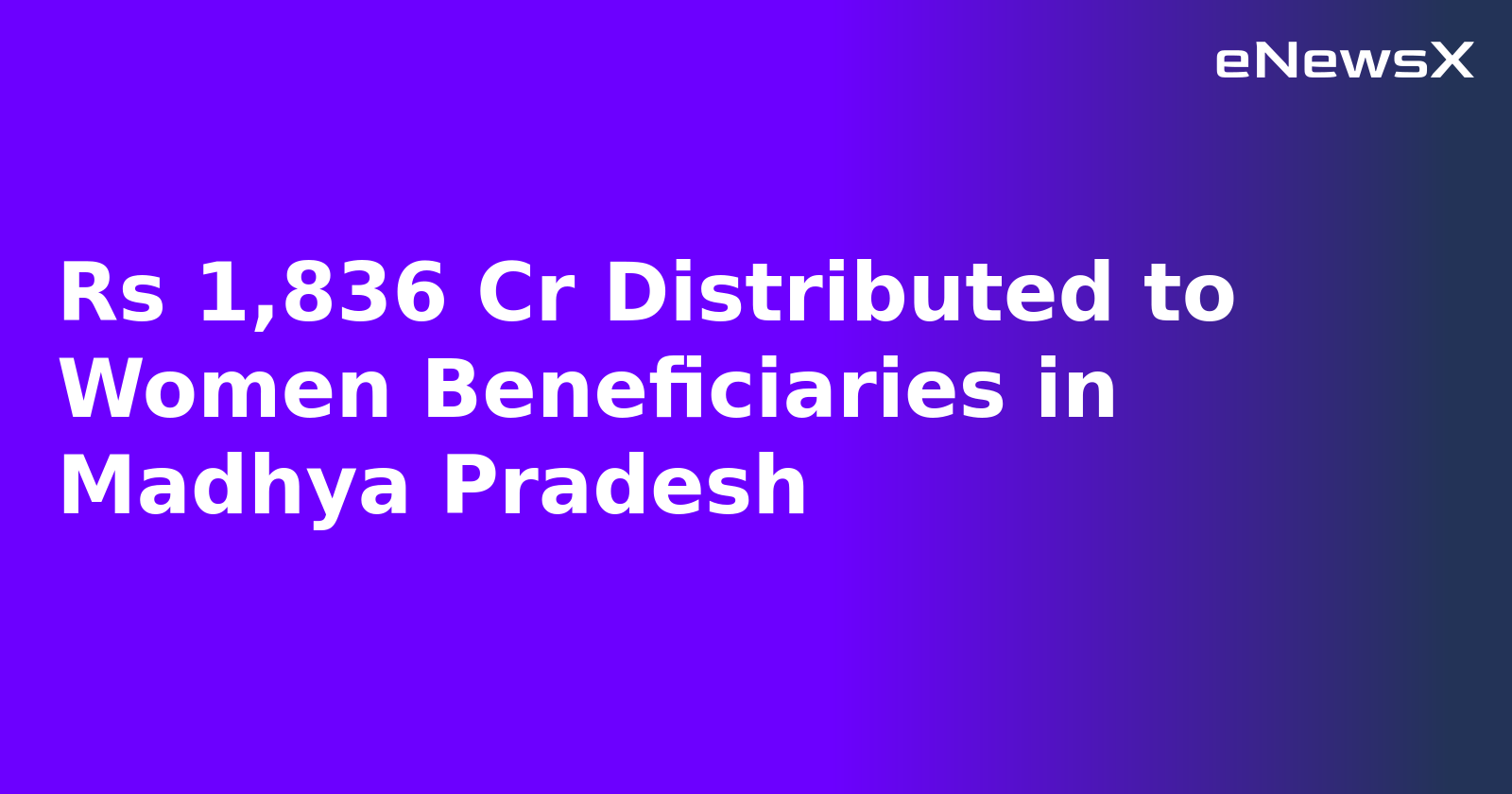 Rs 1,836 Cr Distributed to Women Beneficiaries in Madhya Pradesh.webp