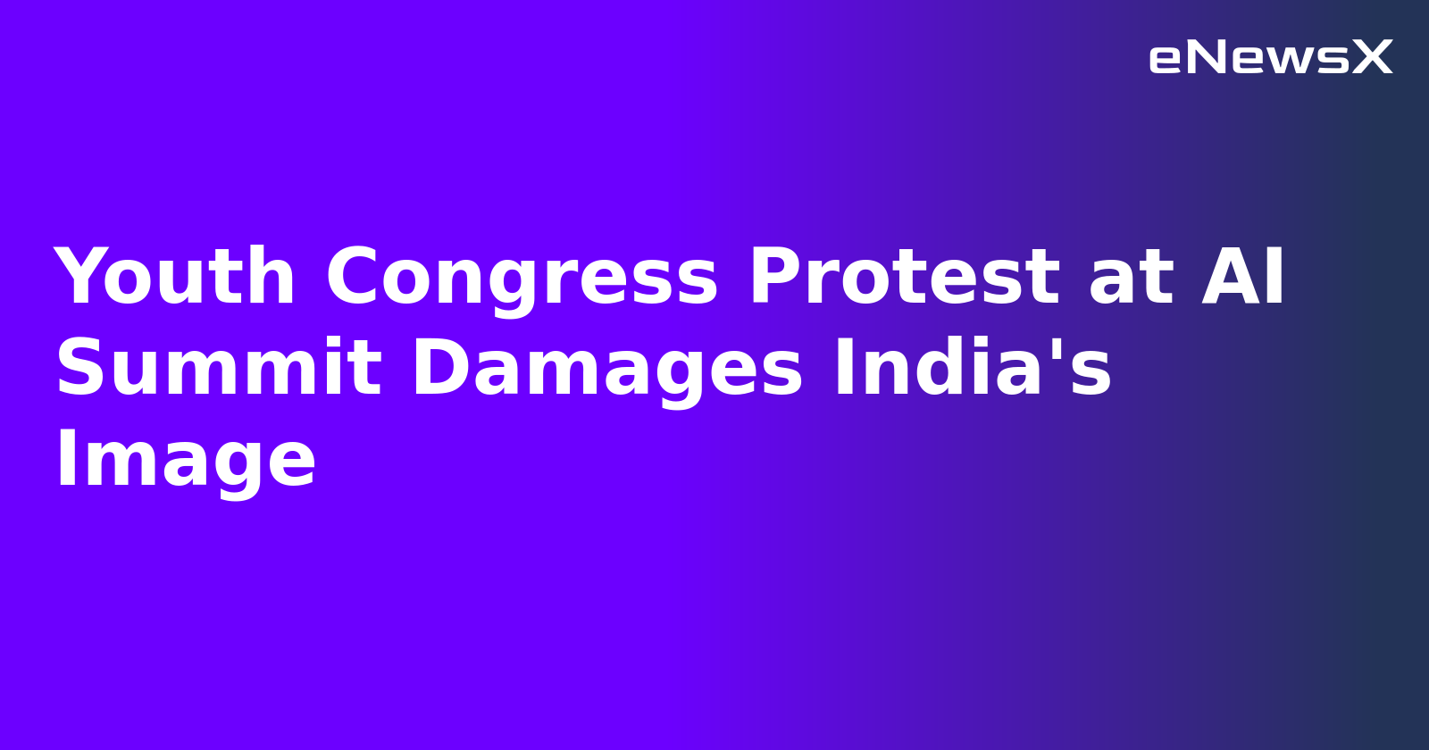 Youth Congress Protest at AI Summit Damages India's Image.webp