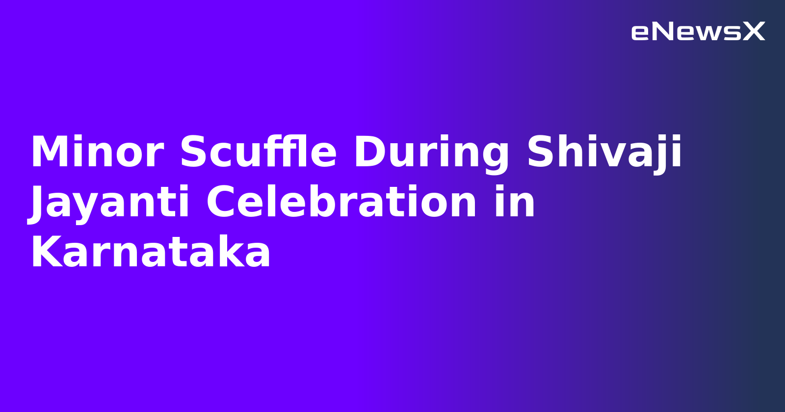 Minor Scuffle During Shivaji Jayanti Celebration in Karnataka.webp