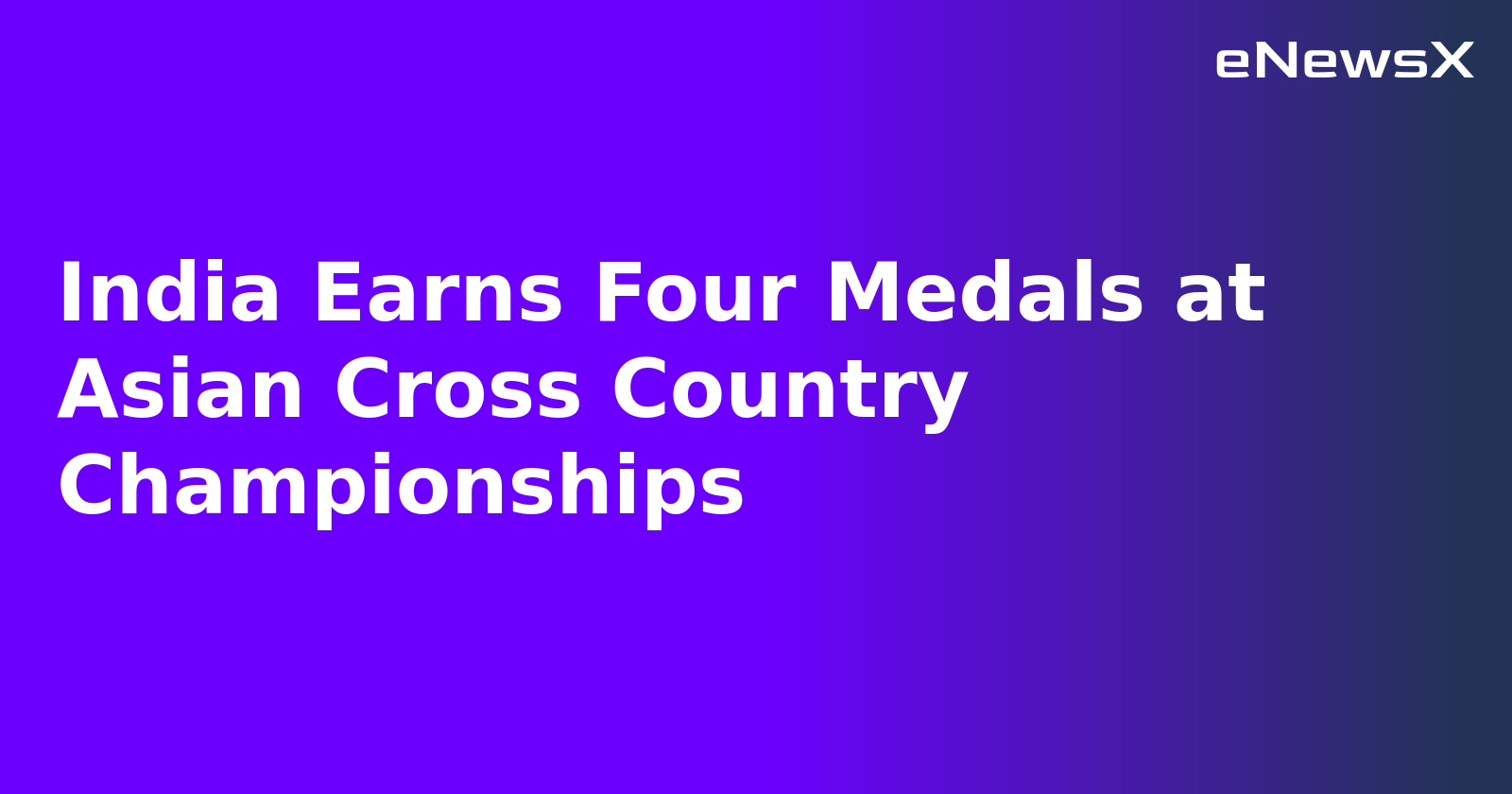 India Earns Four Medals at Asian Cross Country Championships.webp