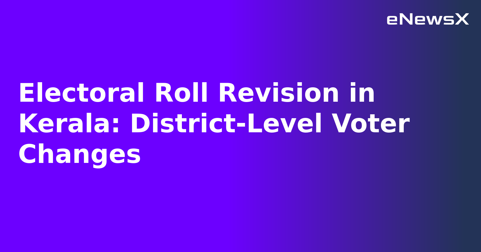 Electoral Roll Revision in Kerala: District-Level Voter Changes.webp