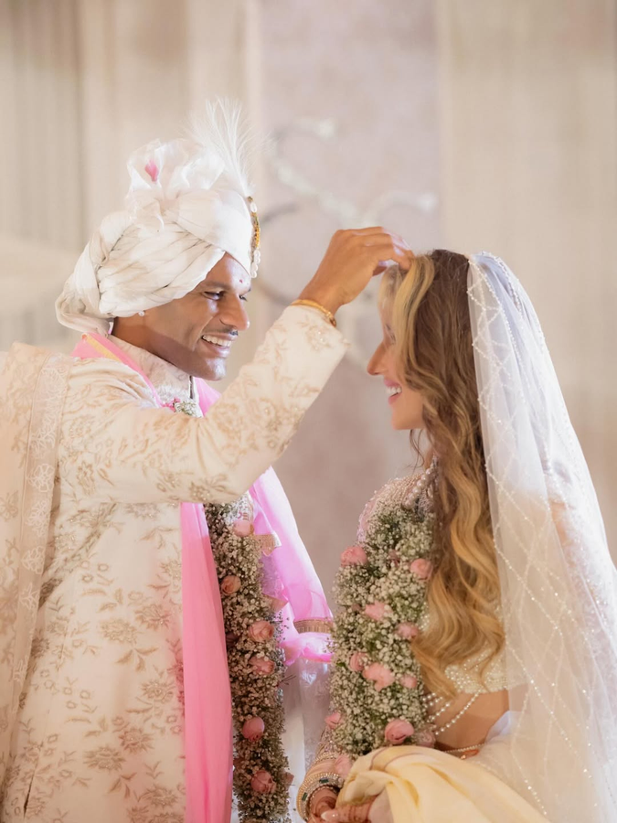 Shikhar Dhawan Ties the Knot with Sophie Shine, Manish Malhotra Designs Wedding Attire.webp