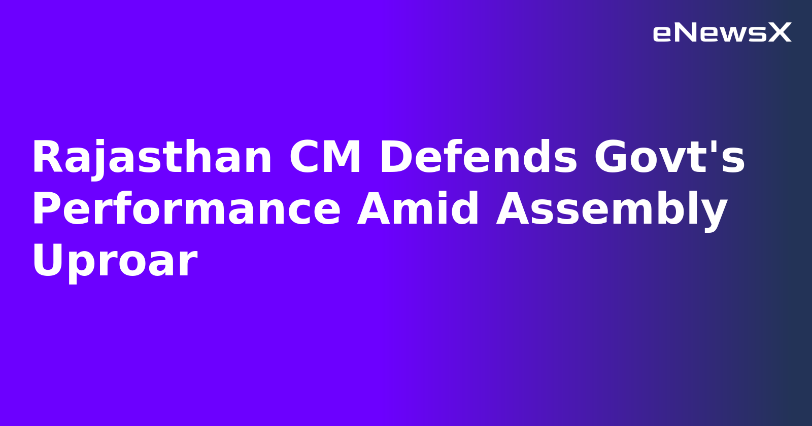 Rajasthan CM Defends Govt's Performance Amid Assembly Uproar.webp