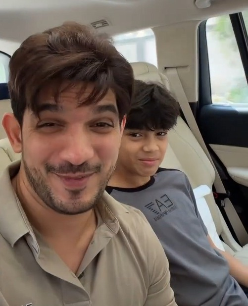 Adorable Moment: Arjun Bijlani and Son Lip-Sync.webp