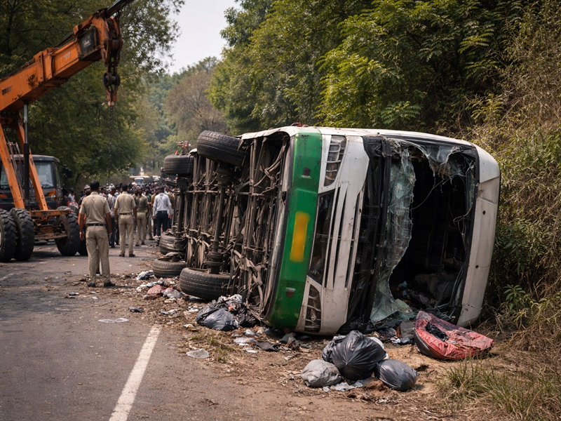 15 People Hurt in Bus Accident on Pipariya-Chhindwara Route.webp